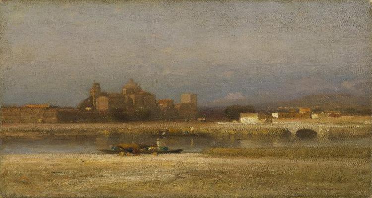 Samuel Colman On the Viga, Outskirts of the City of Mexico oil painting picture